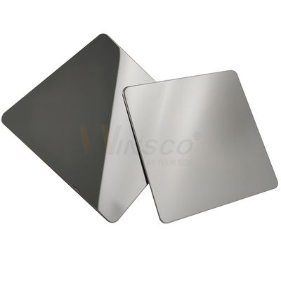 Ποιότητα  Ornamental Super Mirror Stainless Steel Sheet 201 304 316 Grade With Silver PVD Color εργοστάσιο