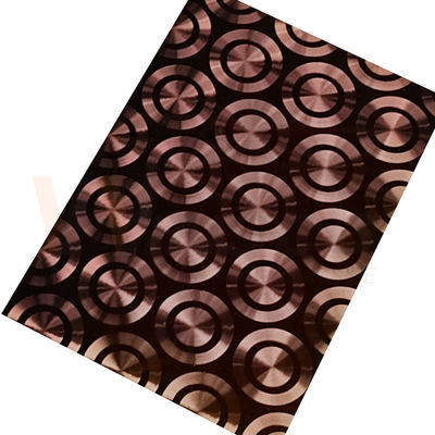 Ποιότητα  Rose Gold Decorative Stainless Steel Sheet Metal PVD Color CD Polishing 3D Laser Cold Rolled εργοστάσιο