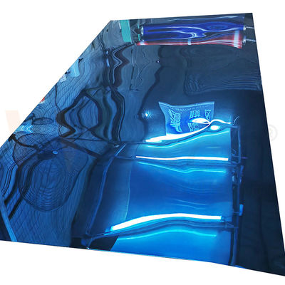 Ποιότητα  Mirror Surface Blue Color Stainless Steel Sheet 1250mmx2500mm Mill Edge 201 Grade εργοστάσιο