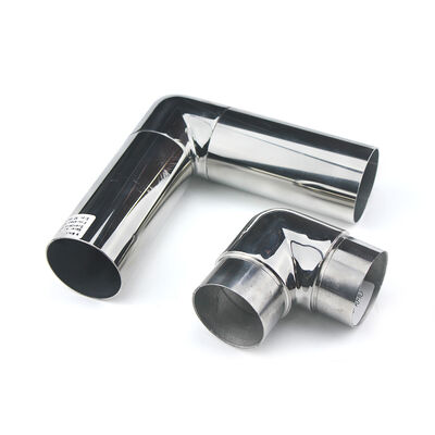 Ποιότητα  Mirror Polished Stainless Steel 90 Degree Handrail Elbow Connector for Round Tubes εργοστάσιο