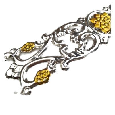 Ποιότητα  Customizable Stainless Steel Decorative Scrolls & Floral Ornaments with Polished Silver Finish for Architectural Metalwork εργοστάσιο