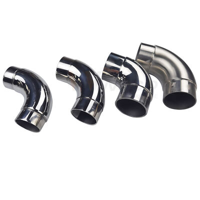 Ποιότητα  Custom Surface Finish 201/304/316 Grade Stainless Steel Elbow Handrail Tube Connector in Metric and Inch Sizes εργοστάσιο
