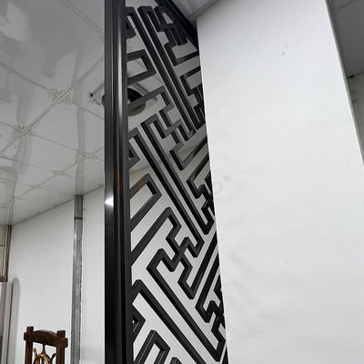 Μαύρο ματ τελειωμένο σύγχρονο σχέδιο οθόνης διαιρετών δωματίων χωρισμάτων οθόνης ανοξείδωτου