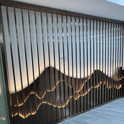 Clubhouse 0.420mm οθόνη διαιρετών Inox τοίχων χωρισμάτων τέχνης ανοξείδωτου