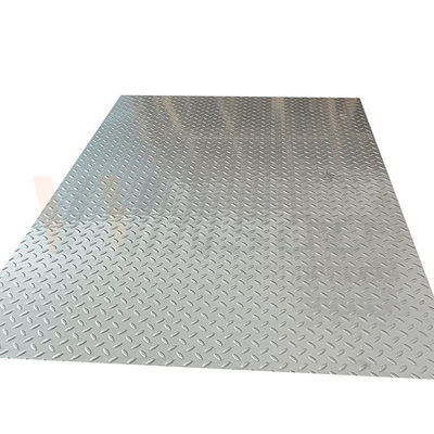 20mm1250mm αποτυπωμένο σε ανάγλυφο αντιολισθητικό πιάτο μορφής σιταριού ρυζιού επιφάνειας φύλλων 2b ανοξείδωτου