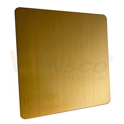 1219mmx2438mm JIS 201 304 Hairline φύλλο ανοξείδωτου 316 τιτανίου χρυσό