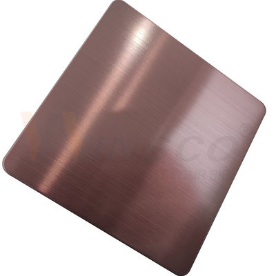 φύλλο ανοξείδωτου 1000x2000mm το Hairline αυξήθηκε χρυσό DIN 201 304 316