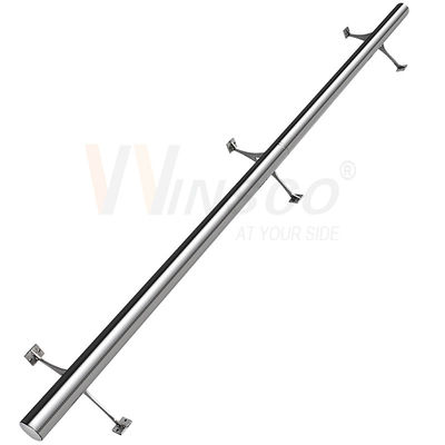 το ανοξείδωτο Inox 42.4mm 48.3mm 63.5mm γύρω από το σωλήνα γυάλισε το ματ χρωματισμένο σωλήνα 201 304 ραγών ποδιών επιφάνειας 316