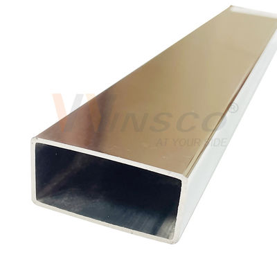 Το Decorativo TUBO ΟΡΘΟΓΏΝΙΟ BRILLANTE ΓΥΆΛΙΣΕ 600 επίπεδο σωλήνα Inox ανοξείδωτου γ-304 X 6 ΜΕΤΡΌ