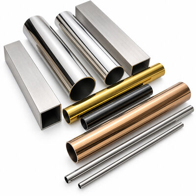 Tubi Decorativi Colorati in Acciaio Inox Rotondi, Quadrati e Rettangolari
