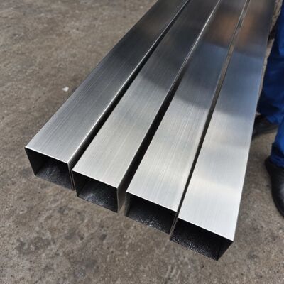 50x50mm Ματ Βουρτσισμένος Ανοξείδωτος Χάλυβας Τετράγωνος Σωλήνας 201 304 316, Πάχος Τοιχώματος 1.2–3.5mm