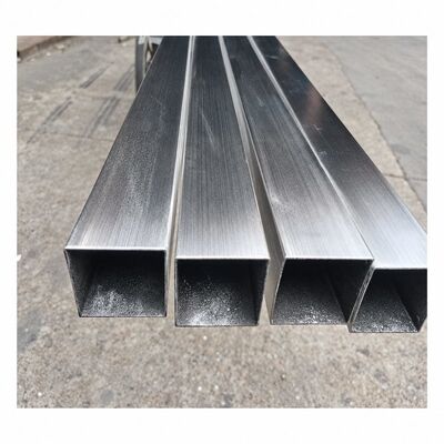 50x50mm Σατινέ Βουρτσισμένοι Τετράγωνοι Σωλήνες από Ανοξείδωτο Χάλυβα ASTM A554 σε Βαθμούς 201, 304, 316