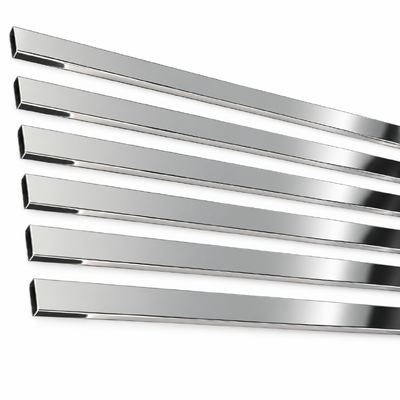 30x10mm SUS 304 316 201 ανοξείδωτος ορθογώνιος σωλήνας με γυαλιστερό φινίρισμα 8K για έπιπλα μπάνιου