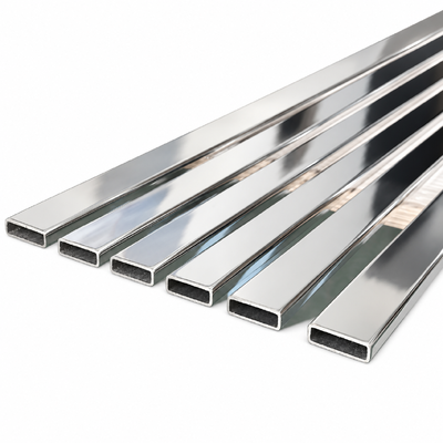 30x10mm SUS 304 316 201 ανοξείδωτος ορθογώνιος σωλήνας με γυαλιστερό φινίρισμα 8K για έπιπλα μπάνιου