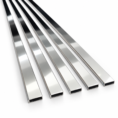 30x10mm SUS 304 316 201 ανοξείδωτος ορθογώνιος σωλήνας με γυαλιστερό φινίρισμα 8K για έπιπλα μπάνιου