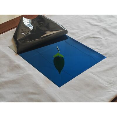 Επιφάνεια καθρέφτη Γαλάζιο χρώμα φύλλο από ανοξείδωτο χάλυβα 1250mmx2500mm Mill Edge 201 Grade